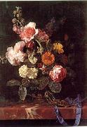 Floral, beautiful classical still life of flowers.050 unknow artist